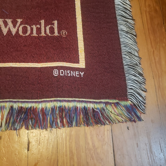 Walt Disney World Mickey Mouse Fringe Throw Blanket WDW - Picture 3 of 12